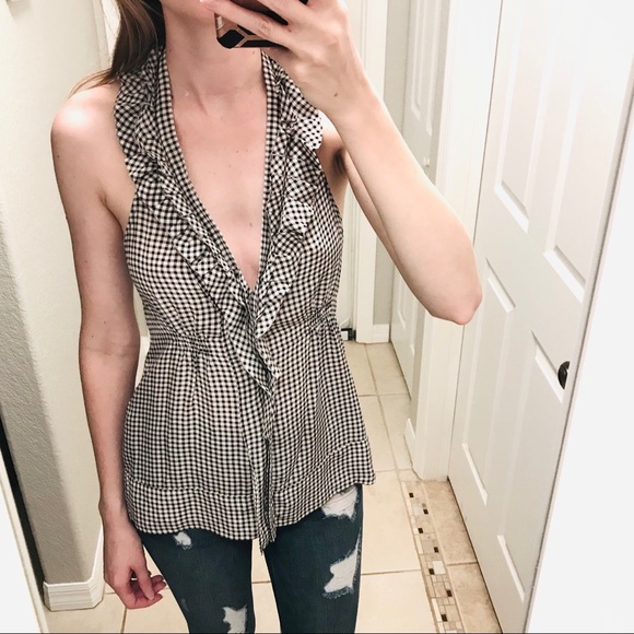 BCBGMaxAzria Tops - •BCBG• gingham halter